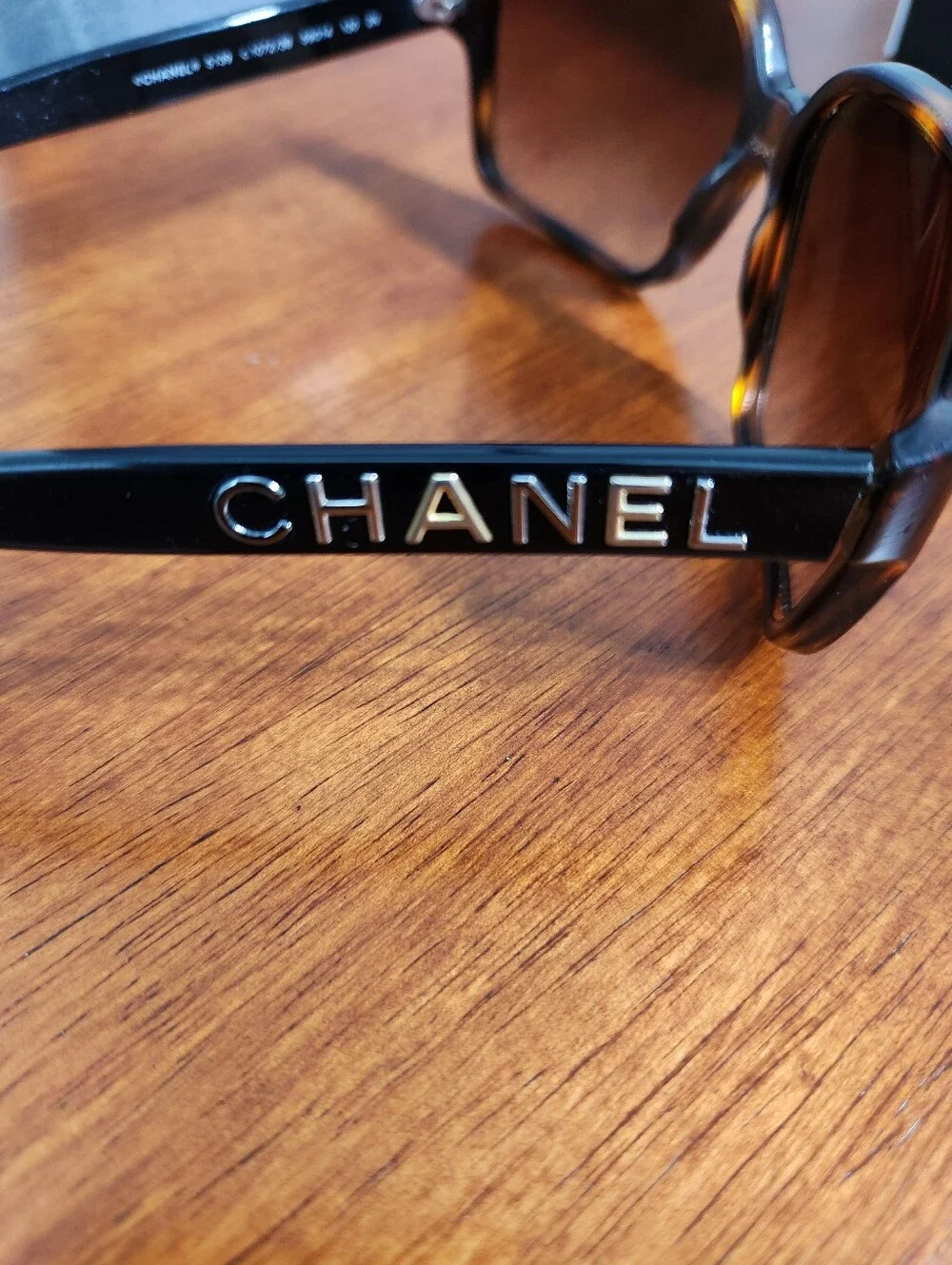 Authentic Chanel 5139 Multicolor Letter Sunglasses In a Black Gradient Frame